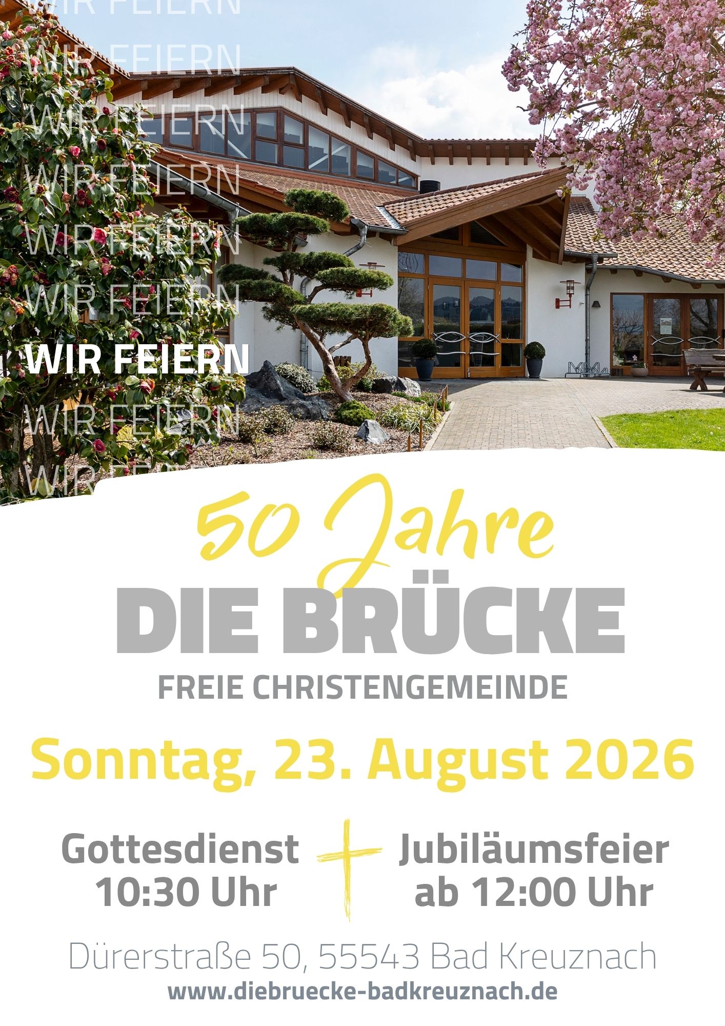 Wir feiern 50 Jahre! · Sonntag, 23. August 2026